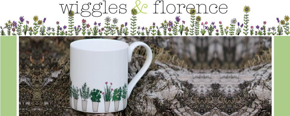 wiggles and florence potted herbs mug