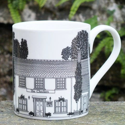 The Checkers street scene Mug