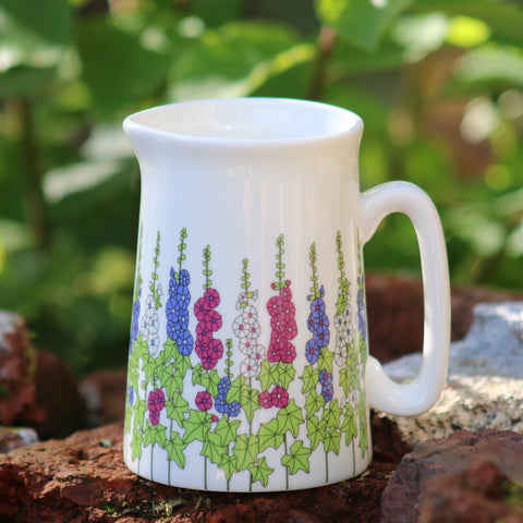 Hollyhocks Jug Med