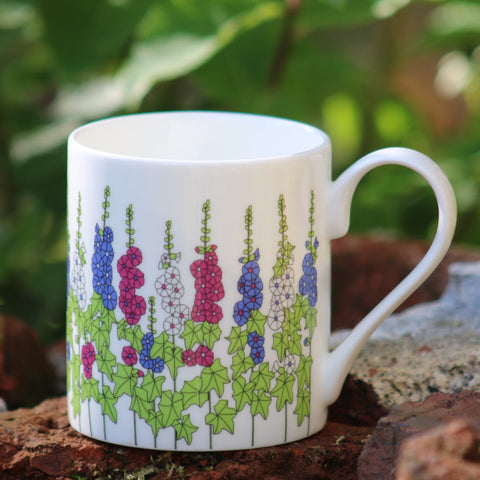 Hollyhocks Mug