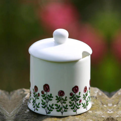 Roses Sugar/Jam Pot with lid