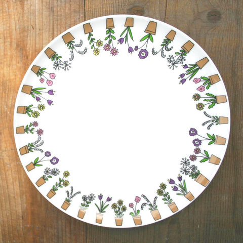 Flower Pots Plate