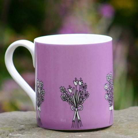 Bouquets Mug - lilac
