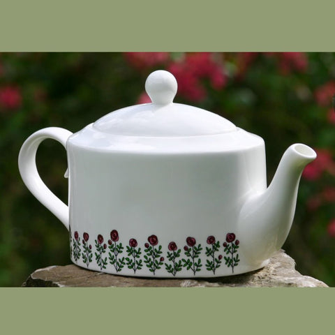 Roses oval Tea Pot