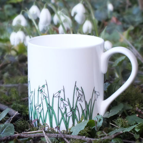 Snowdrops Mug - white